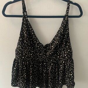 Leith Black and White Polka Dot Camisole